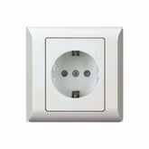 Taili Apex 16A 1 Gang Schuko Socket - White